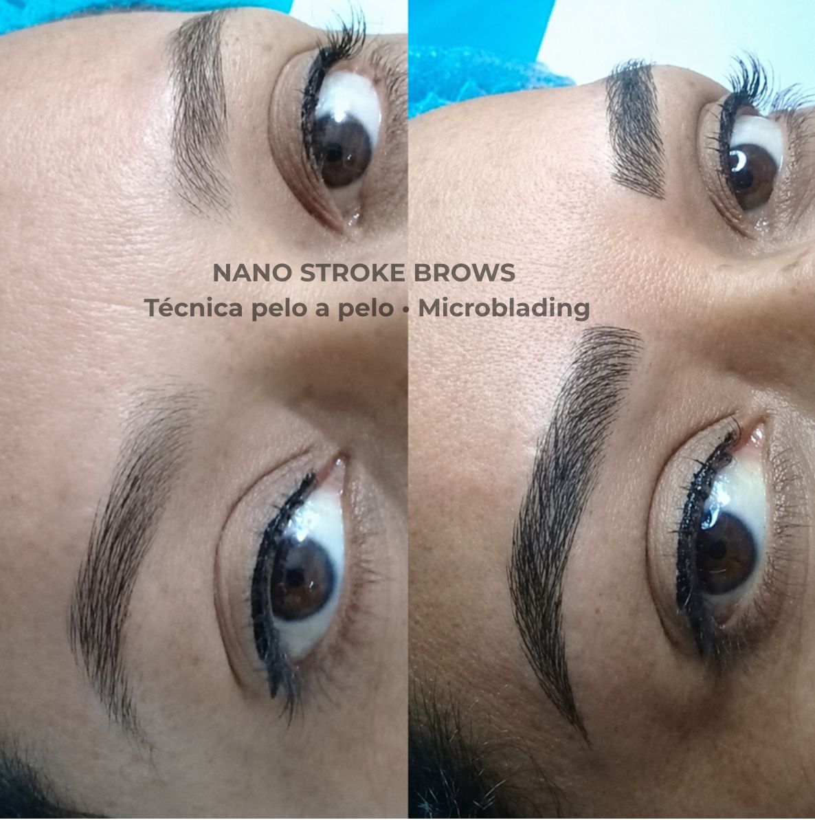 Natural hair stroke brows — microblading en Kendall